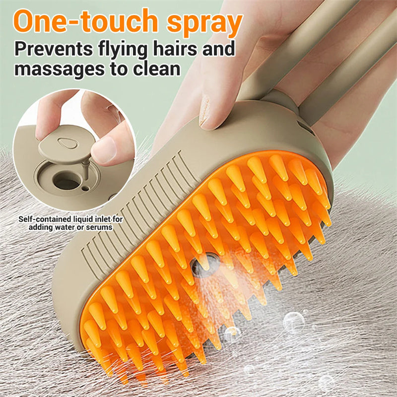 Cat & Dog Steam Brush 3-in-1
