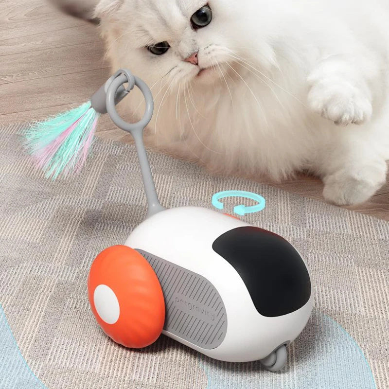 Smart Remote Control Cat Chase Car – USB Rechargeable, Self-Moving & Interactive Toy for Endless Feline Fun