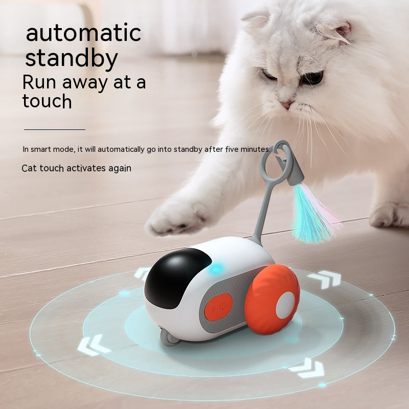 Smart Remote Control Cat Chase Car – USB Rechargeable, Self-Moving & Interactive Toy for Endless Feline Fun