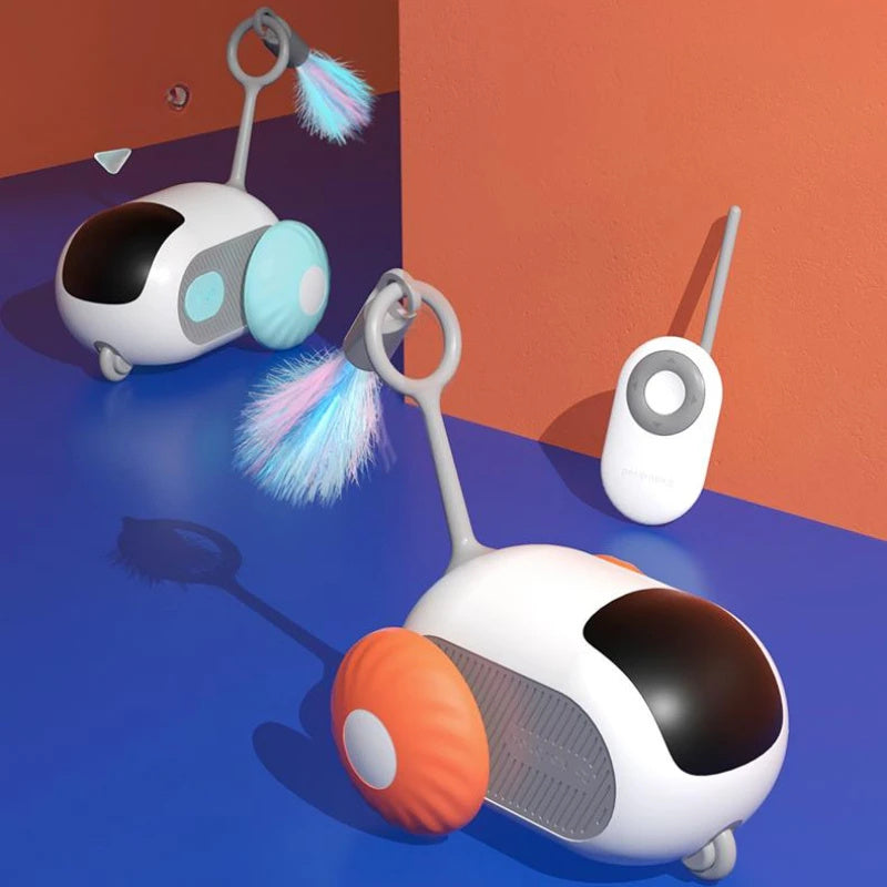 Smart Remote Control Cat Chase Car – USB Rechargeable, Self-Moving & Interactive Toy for Endless Feline Fun