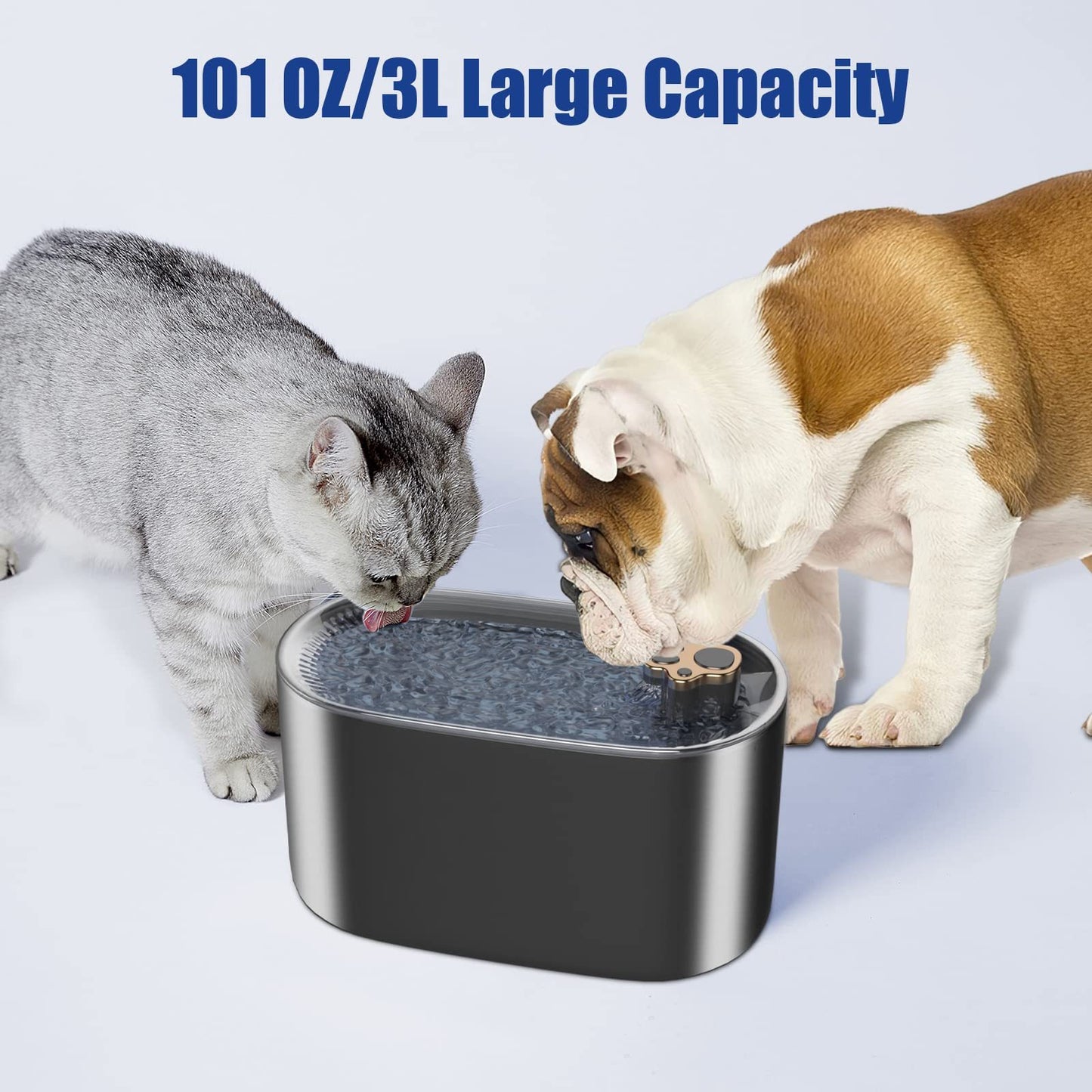 Automatic Pet Water Fountain – 3L Cat & Dog Dispenser with LED Light & Silent Pump
