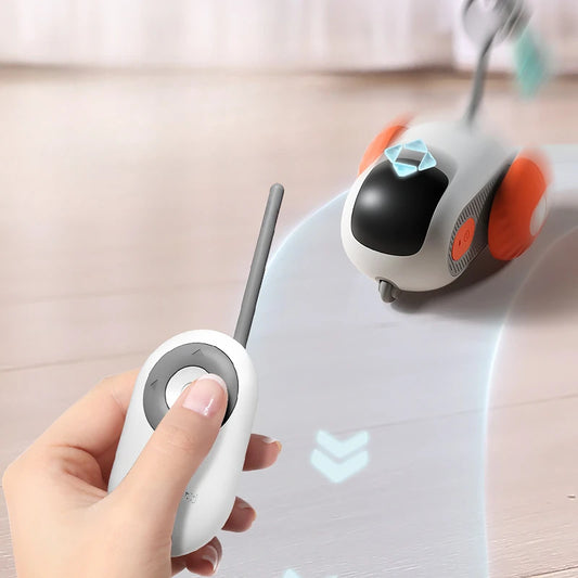 Smart Remote Control Cat Chase Car – USB Rechargeable, Self-Moving & Interactive Toy for Endless Feline Fun